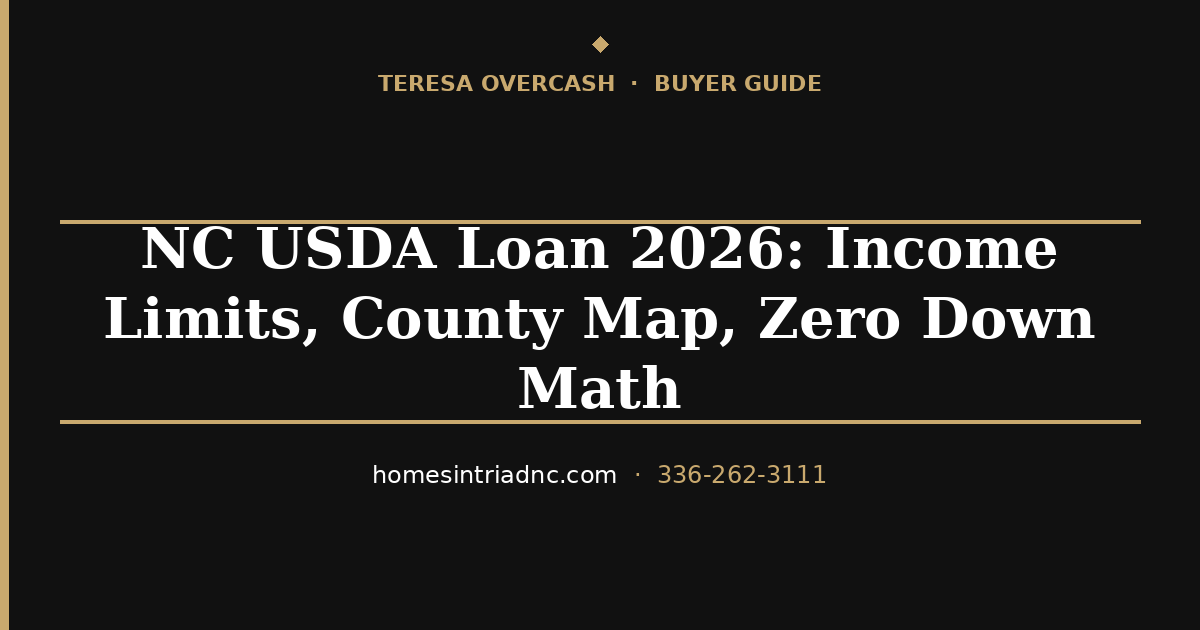 NC USDA Loan 2026: County Map, Income Limits, 0% Down